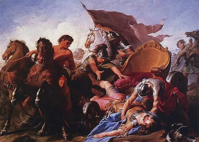 Antioco cade dal suo carro, 1738